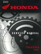 2003 Honda ATV TRX650FA Rincon Factory Service Manual